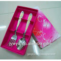 2pcs dessert spoon and fork in gift box